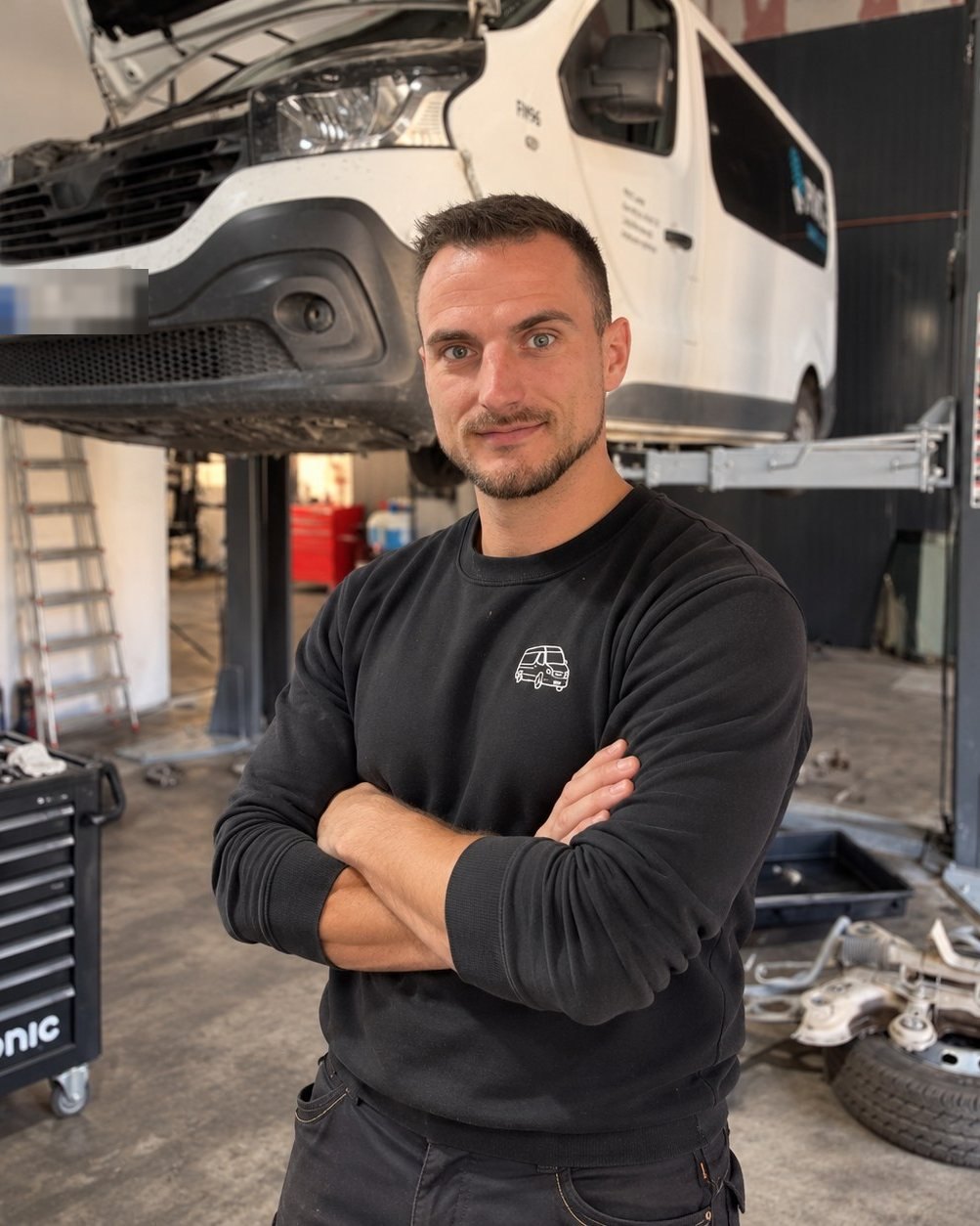 Patrick Klawin in seiner Werkstatt
